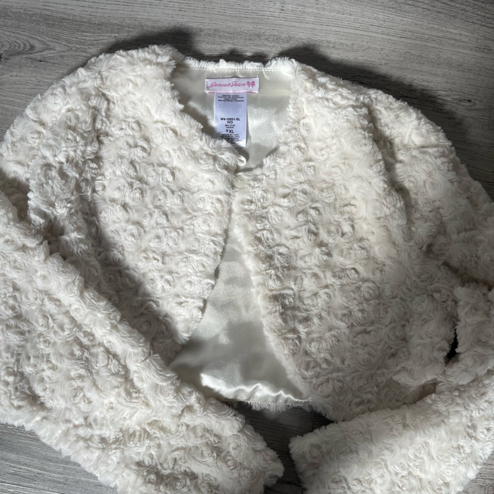 Girls ivory shrug
